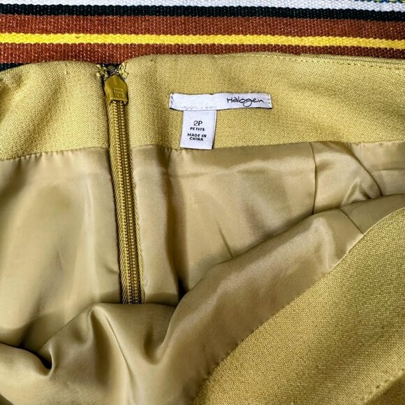 Halogen Pastel Yellow Structured Mini Pencil Skirt size 2 petite - Picture 5 of 9